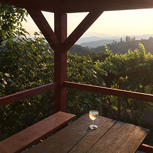 Zalazak sunca u Gradecu - pogled s terase